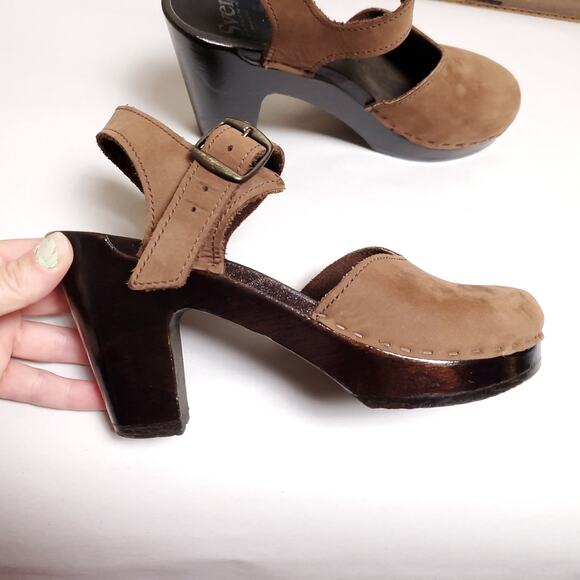 SVEN Mary Jane 3.5” Clogs Mocha Mousse Sz 38 - Picture 3 of 12
